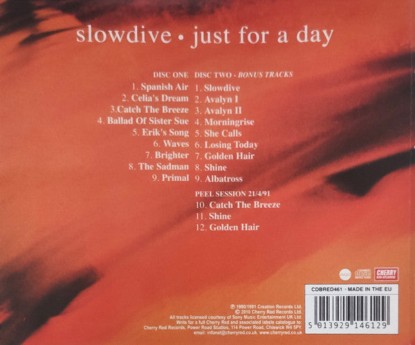Slowdive : Just For A Day (CD, Album, RE, RM + CD, Comp, RM + RE)