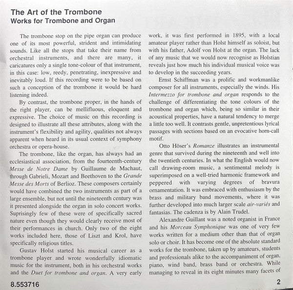 Alain Trudel, Patrick Wedd : The Art Of The Trombone (CD, Album)