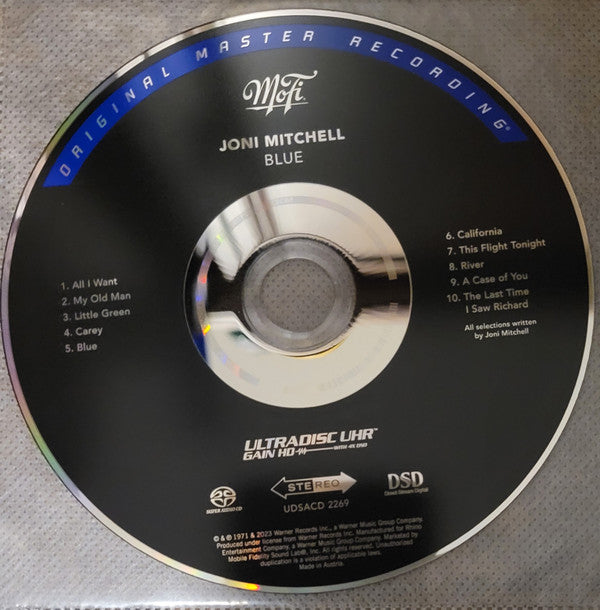 Joni Mitchell : Blue (SACD, Hybrid, Album, Num, RE, RM, S/Edition)