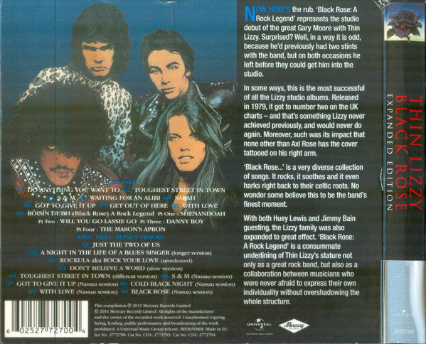 Thin Lizzy : Black Rose (CD, Album, RE + CD + Dlx, RM, Dig)
