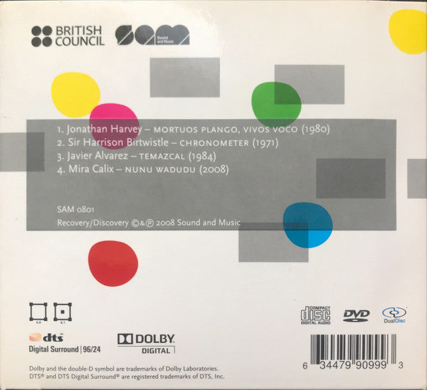 Harrison Birtwistle - Jonathan Harvey - Javier Alvarez - Mira Calix : Recovery/Discovery: 40 Years Of Surround Electronic Music In The UK (Hybrid, DualDisc, Multichannel)