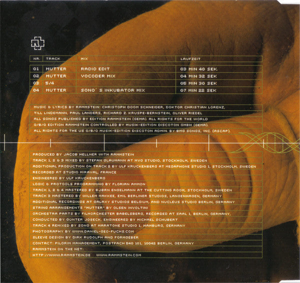 Rammstein : Mutter (CD, Maxi)