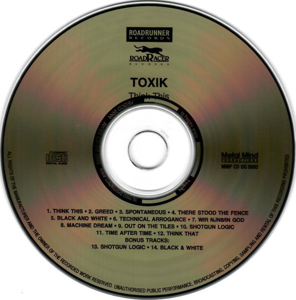 Toxik : Think This (CD, Album, Ltd, Num, RE, RM, Dig)
