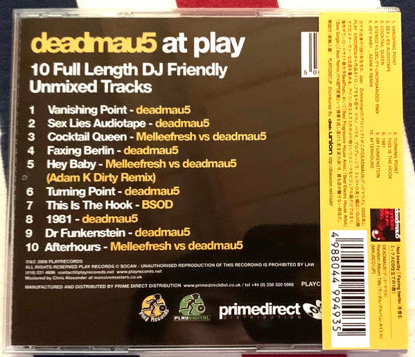 Deadmau5 : At Play (CD, Album, Comp)