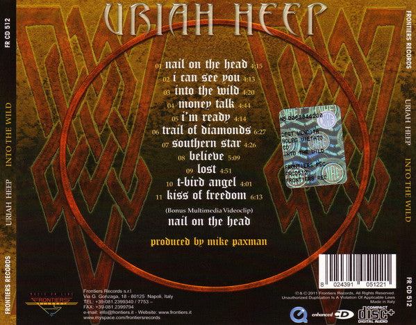 Uriah Heep : Into The Wild (CD, Album, Enh, Jew)