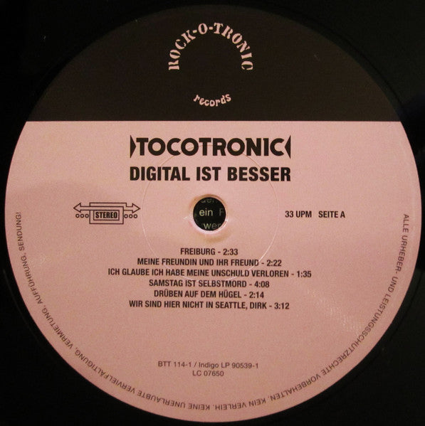 Tocotronic : Digital Ist Besser (2xLP, Album, RE, Gat)