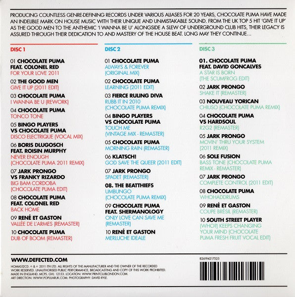 Chocolate Puma : House Masters (3xCD, Comp)