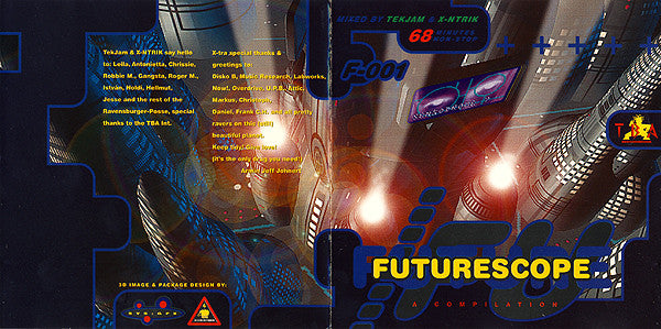 Tekjam* &amp; X-Ntrik : Futurescope F-001 (A Compilation) (CD, Comp, Mixed)