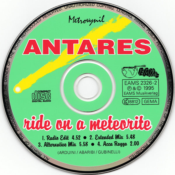 Antares (3) : Ride On A Meteorite (CD, Maxi)
