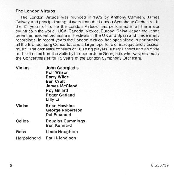 Albinoni* - Anthony Camden, The London Virtuosi, John Georgiadis : Oboe Concerti Op. 9, Nos. 2, 3, 5, 8, 9 &amp; 11 (CD, Album, P+O)