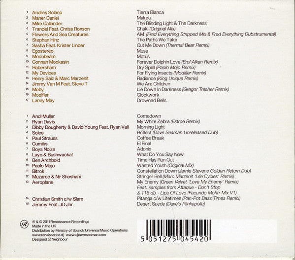 Dave Seaman : Renaissance: The Masters Series (2xCD, Mixed)