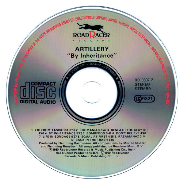 Artillery (2) : By Inheritance (CD, Album)