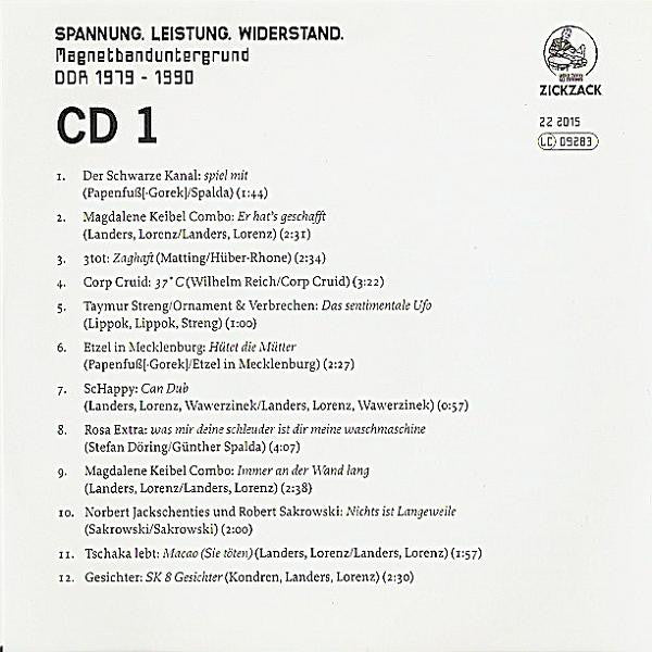 Various : Spannung. Leistung. Widerstand. Magnetbanduntergrund DDR 1979 - 1990 (2xCD, Comp, Boo)