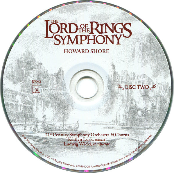 Howard Shore : The Lord Of The Rings Symphony (Six Movements For Orchestra &amp; Chorus) (2xCD, Album)