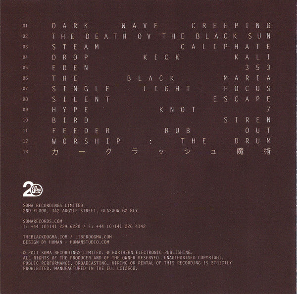 The Black Dog : Liber Dogma (CD, Album)