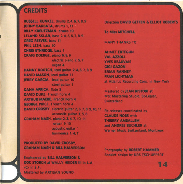 Graham Nash David Crosby* : Graham Nash David Crosby (CD, Album, RE)