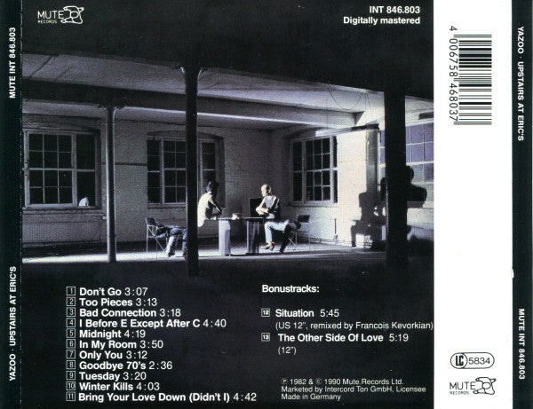 Yazoo : Upstairs At Eric's (CD, Album, RE, RP)