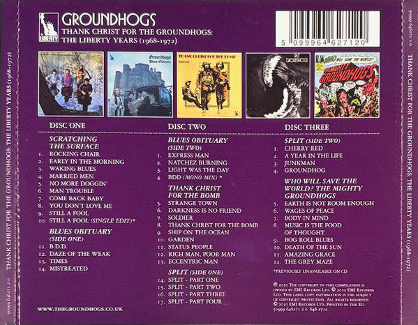 The Groundhogs : Thank Christ For The Groundhogs: The Liberty Years (1968-1972) (3xCD, Comp, TAK)