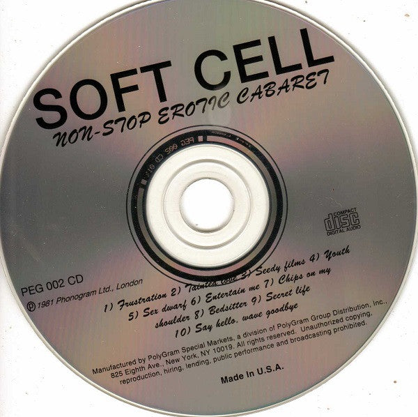 Soft Cell : Non-Stop Erotic Cabaret (CD, Album, RE)