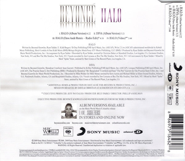 Beyoncé : Halo (CD, Maxi, Enh)