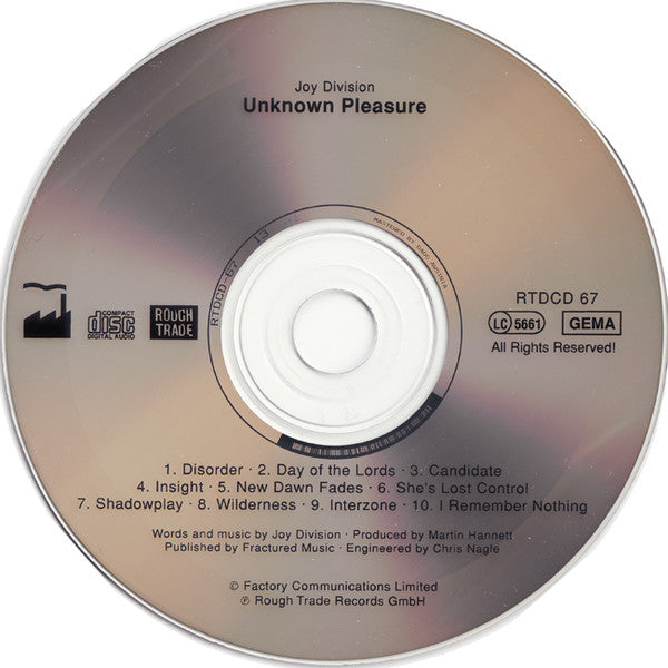 Joy Division : Unknown Pleasures (CD, Album, RE)