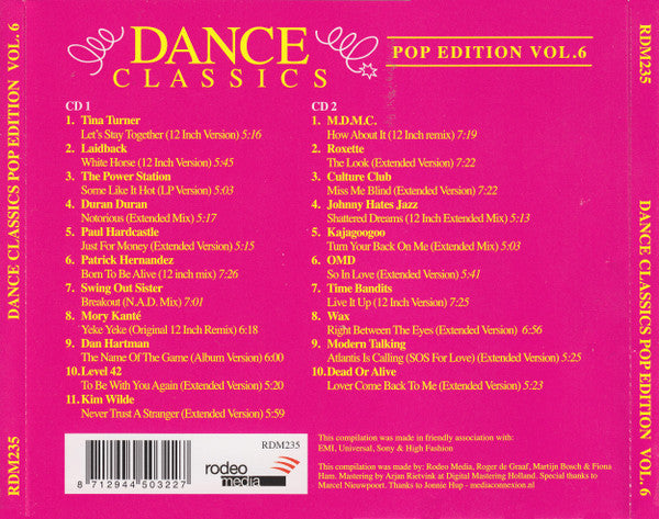 Various : Dance Classics - Pop Edition Vol. 6 (2xCD, Comp)