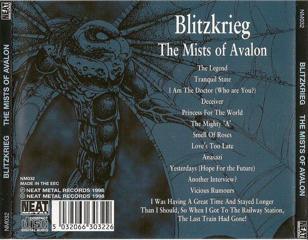 Blitzkrieg (5) : The Mists Of Avalon (CD, Album)
