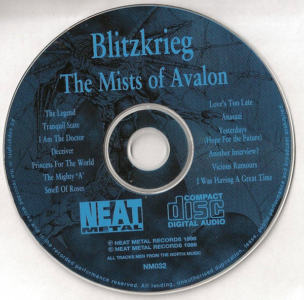 Blitzkrieg (5) : The Mists Of Avalon (CD, Album)