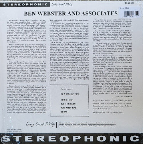 Ben Webster : Ben Webster And Associates (LP, Album, RE, RM, 180)