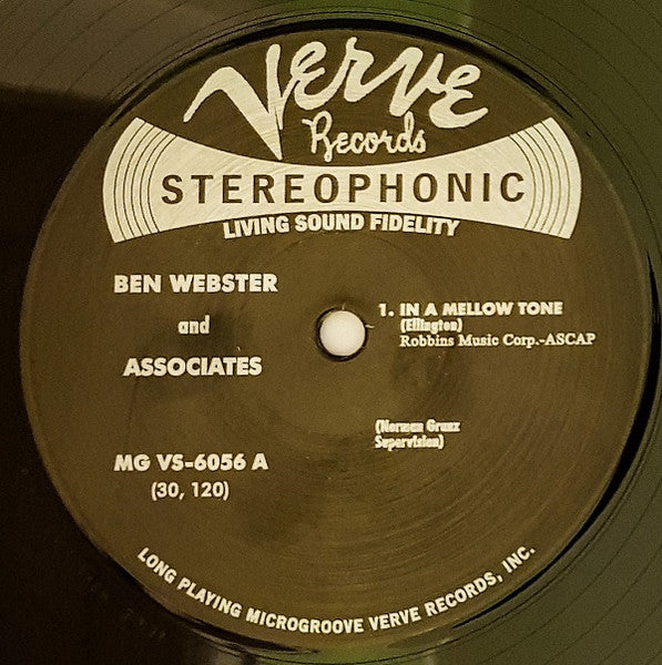 Ben Webster : Ben Webster And Associates (LP, Album, RE, RM, 180)