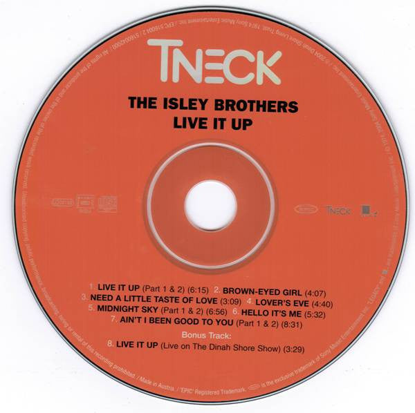 The Isley Brothers : Live It Up (CD, Album, RE, RM)