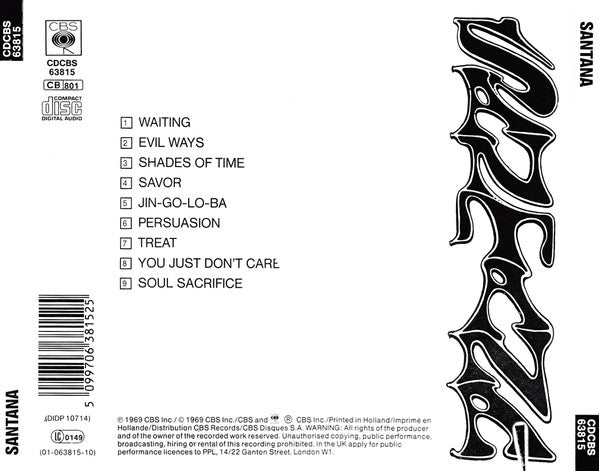 Santana : Santana (CD, Album, RE)