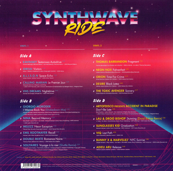 Various : Synthwave Ride (2xLP, Comp)