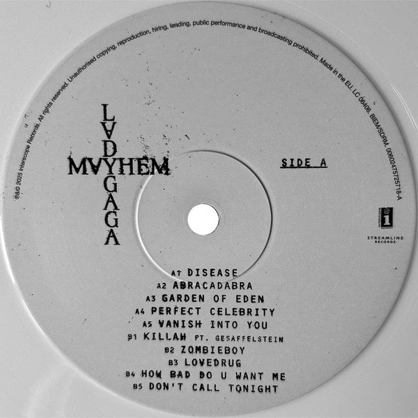 Lady Gaga : Mayhem (LP + LP, S/Sided, Etch + Album, Ltd, Whi)