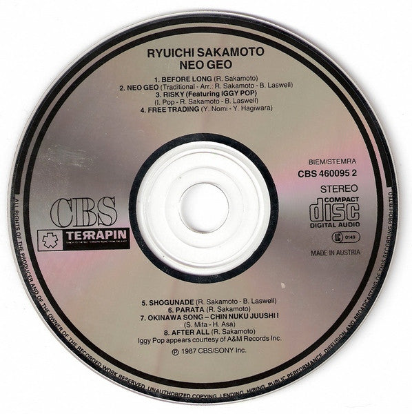 Ryuichi Sakamoto : Neo Geo (CD, Album)