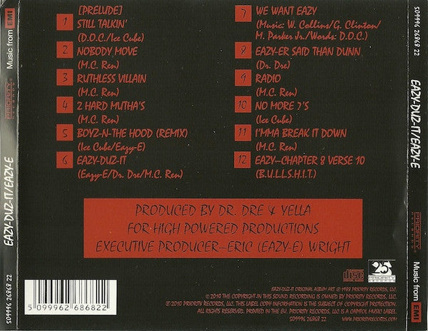 Eazy-E : Eazy-Duz-It (CD, Album, RE, RM)