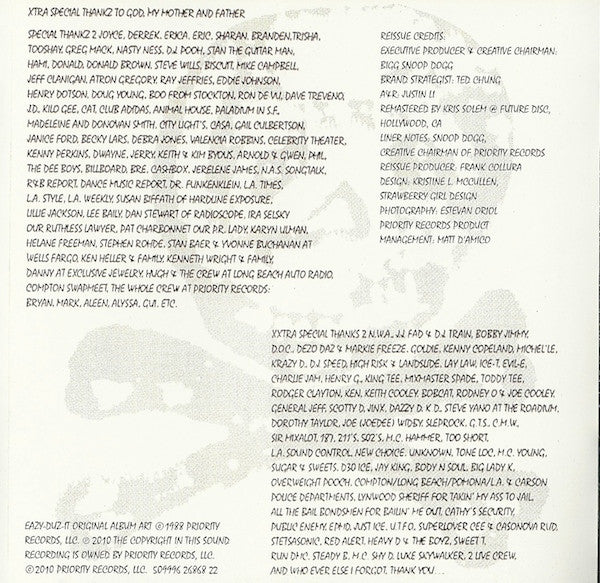 Eazy-E : Eazy-Duz-It (CD, Album, RE, RM)