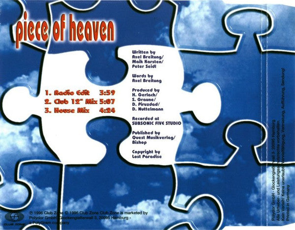 Free 2 Dance : Piece Of Heaven (CD, Maxi)