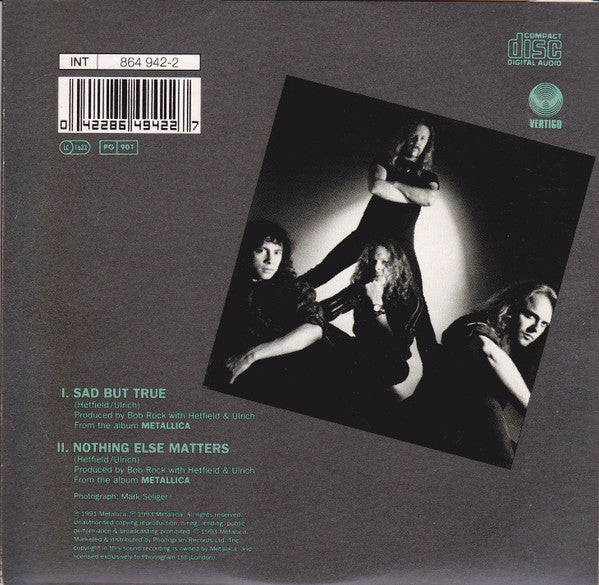 Metallica : Sad But True (CD, Single, Car)