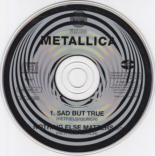 Metallica : Sad But True (CD, Single, Car)