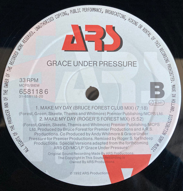 Grace Under Pressure : Make My Day (12&quot;, Maxi)