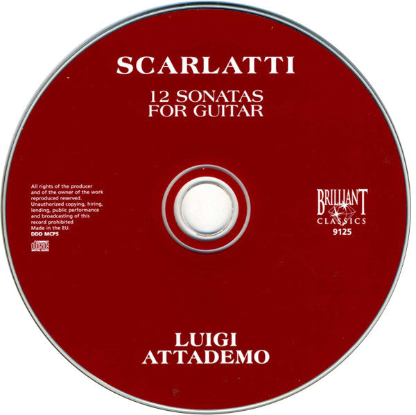 Domenico Scarlatti . Luigi Attademo : 12 Sonatas For Guitar (CD)