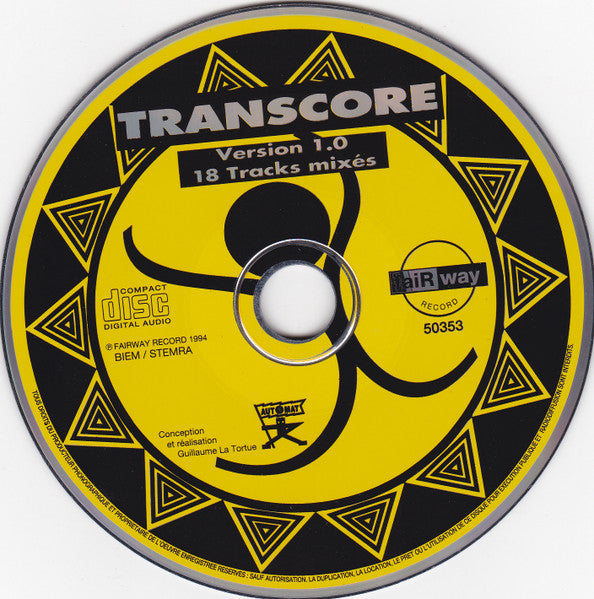 Guillaume La Tortue : Transcore Version 1.0 (100% X-Tatic) (CD, Comp, Mixed)