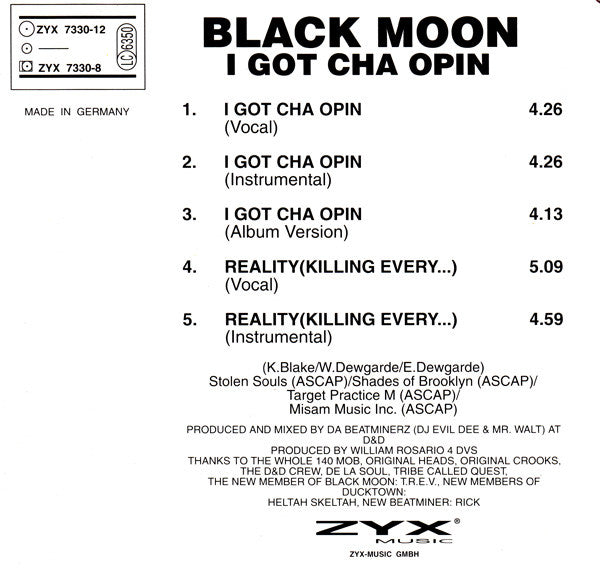 Black Moon : I Got Cha Opin (CD, Single)