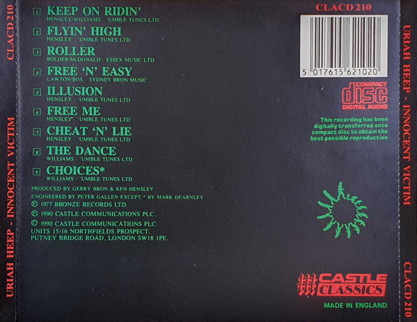 Uriah Heep : Innocent Victim (CD, Album, RE)