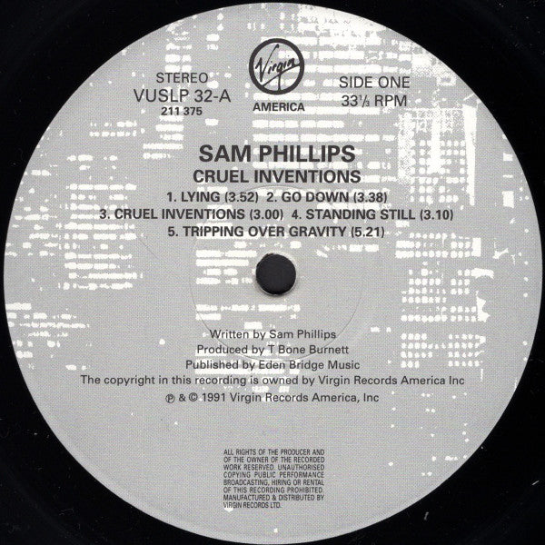 Sam Phillips : Cruel Inventions (LP, Album)