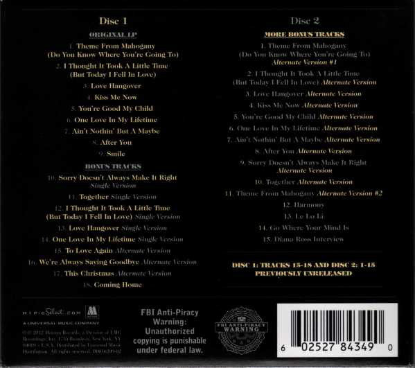 Diana Ross : Diana Ross (2xCD, Album, RM, Exp)