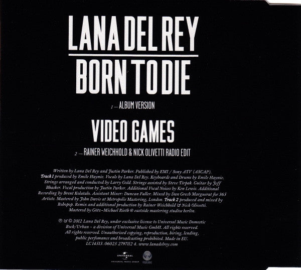 Lana Del Rey : Born To Die (CD, Single)