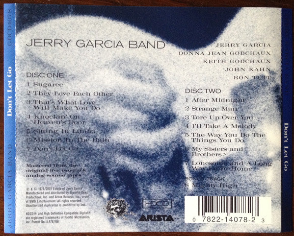 The Jerry Garcia Band : Don't Let Go (Orpheum Theatre, San Francisco, May 21, 1976) (2xHDCD, Album)
