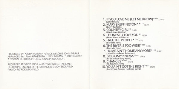 Olivia Newton-John : If You Love Me, Let Me Know (CD, Album, RE)